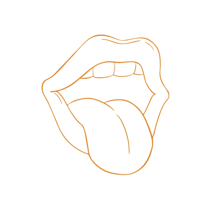 Dil Araba Sticker 17x17 Cm Turuncu