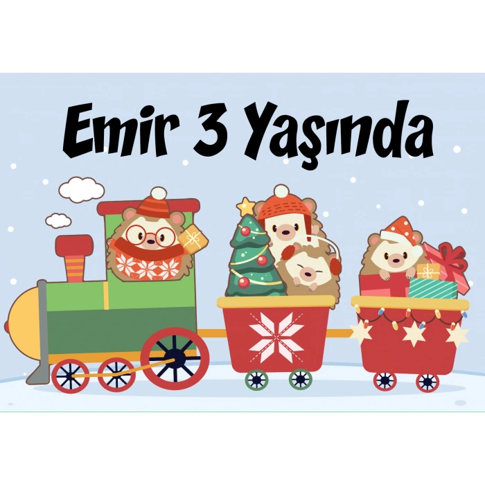 Trendeki Hayvanlar Doğum Günü Afişi - 100x150 Cm