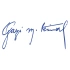 Gazi Mustafa Kemal İmzası Sticker17x17 Cm Mavi