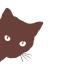 Kedi Sticker 17x17 Cm Kahverengi
