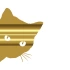 Kedi Sticker 17x17 Cm Gold