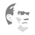 Atatürk Silüet Sticker17x17 Cm Gri
