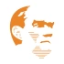 Atatürk Silüet Sticker17x17 Cm Turuncu