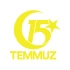 15 Temmuz  Sticker 17x17 Cm Sarı