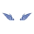 Kartal Kanatı Oto Sticker17x17 Cm Mavi