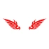 Kartal Kanatı Oto Sticker17x17 Cm Kırmızı