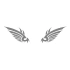 Kartal Kanatı Oto Sticker17x17 Cm Gri