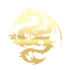 Ejderha Sticker 17x17 Cm Gold