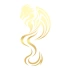 Ejderha Sticker 17x17 Cm Gold