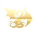 Ejderha Sticker 17x17 Cm Gold