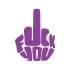 Fuck You Sticker 17x17 Cm Mor