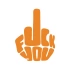 Fuck You Sticker 17x17 Cm Turuncu