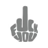 Fuck You Sticker 17x17 Cm Gri