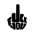Fuck You Sticker 17x17 Cm Siyah