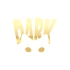 Dark Kedi Sticker 17x17 Cm Gold