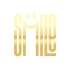 Smile Sticker  17x17 Cm Gold