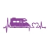 Ritim Karavan Sticker 17x17 Cm Mor