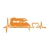 Ritim Karavan Sticker 17x17 Cm Turuncu