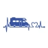 Ritim Karavan Sticker 17x17 Cm Mavi