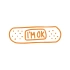 İm Ok Yarabandı Sticker17x17 Cm Turuncu