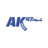 ak47 sticker17x17 Cm Mavi