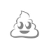 Sevimli Gülen B*k Emoji Sticker17x17 Cm Gri