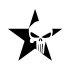 Yıldız Punisher Kurukafa Sticker 17x17 Cm Siyah