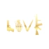 Love Silahlar Sticker 17x17 Cm Gold