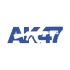 ak47 sticker 17x17 Cm Mavi