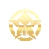 Yıldız Punisher Kurukafa Sticker 17x17 Cm Gold