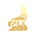 Bozkurt Sticker 17x17 Cm Gold