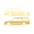 Basık Kartal Sticker 17x17 Cm Gold