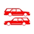 Basık Kartal Sticker 17x17 Cm Kırmızı
