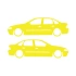 Basık Opel Vectra Sticker 17x17 Cm Sarı