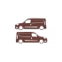 Basık Doblo Sticker 17x17 Cm Kahverengi