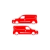 Basık Doblo Sticker 17x17 Cm Kırmızı