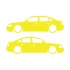 Basık Passat Sticker 17x17 Cm Sarı