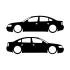 Basık Passat Sticker 17x17 Cm Siyah