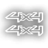 4x4 Sticker 2 Adet  17x17 Cm Beyaz