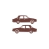 Renault12 Sticker 17x17 Cm Kahverengi