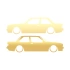 Basık Bmw E30 Sticker 17x17 Cm Gold