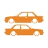 Basık Bmw E30 Sticker 17x17 Cm Turuncu