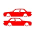 Basık Bmw E30 Sticker 17x17 Cm Kırmızı