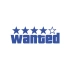 Wanted Sticker 17x17 Cm Mavi