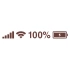  Batarya Pil Wifi Icon Oto Sticker 17x17 Cm Kahverengi