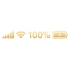  Batarya Pil Wifi Icon Oto Sticker 17x17 Cm Gold