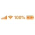  Batarya Pil Wifi Icon Oto Sticker 17x17 Cm Turuncu