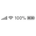  Batarya Pil Wifi Icon Oto Sticker 17x17 Cm Gri