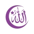 Türk Bayrağı ve Allah Sticker 17x17 Cm Mor
