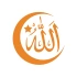 Türk Bayrağı ve Allah Sticker 17x17 Cm Turuncu